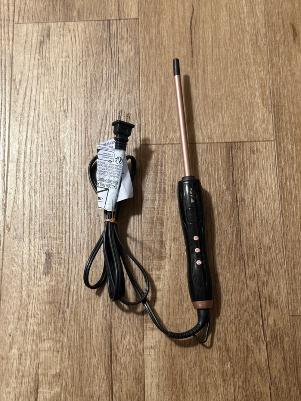 Wavytalk 3/8 Inch Small Curling Iron Wand for Short & Long Hair Rose Gold